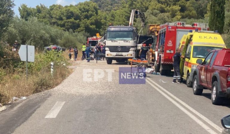 Τροχαίο με ανατροπή φορτηγού στην Ελαία Μεσσηνίας – Τέσσερις νεκροί, μεταξύ τους και ένα παιδί